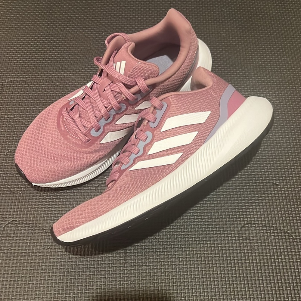 Adidas Women's RUNFALCON Cloudfoam 3 Size 7 Pink/purple Running Shoes - Picture 2 of 5
